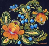 Olga Zakharova Art - Folk Art - Blueberries
