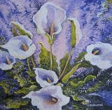 Olga Zakharova Art - Floral - Callas on Purple