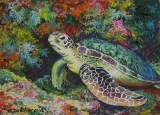 Olga Zakharova Art - Miniature - Emerald Turtle