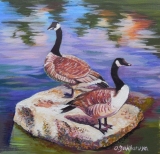 Olga Zakharova Art - Animals - Two Gooses