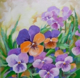 Olga Zakharova Art - Floral - Pansies