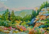 Olga Zakharova Art - Greeting Card - Mountain Landscape