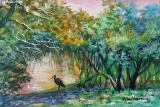 Olga Zakharova Art - Miniature - Heron in the Park