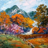 Olga Zakharova Art - Landscape - Surrounded by Mountains