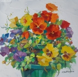 Olga Zakharova Art - Floral - Double Pot Flowers
