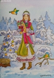 Olga Zakharova Art - Greeting Card - Merry Christmas