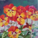 Olga Zakharova Art - Floral - Pansies