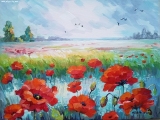 Olga Zakharova Art - Landscape - Whispers of the Poppy Field