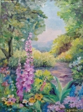 Olga Zakharova Art - Floral - Path by Garden