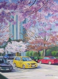 Olga Zakharova Art - Cityscape - Yellow Car