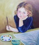 Olga Zakharova Art - Portrait - Enjoying Art
