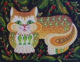 Olga Zakharova Art - Folk Art - Happy Cat